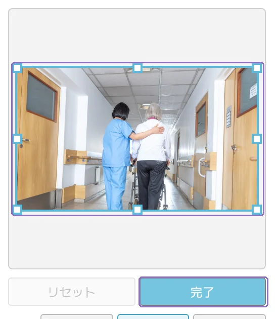画像の表示範囲を調整の操作画面(マニュアルより)